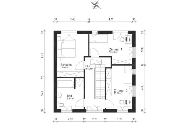 Grundriss Stadthaus OG