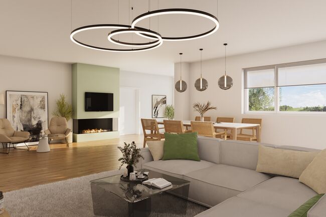 Visualisierung Wohnzimmer EG
