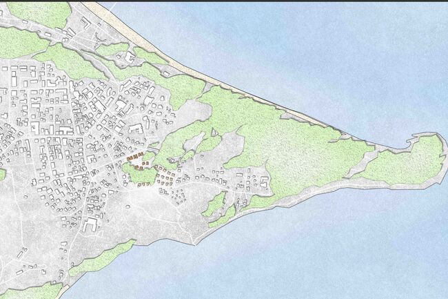Lage auf der Halbinsel Moenchgut Ruegen